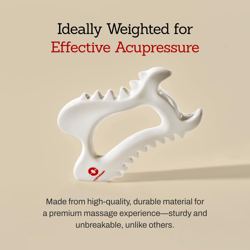 MEDITHERAPY SOKSAL GUASHA,Ceramic Gua Sha,Body Massage Tool, Korean Body Guasha, Guasha Board, Face Lift, Muscle Relief Massage Board (Body Massager) BODY MASSAGER