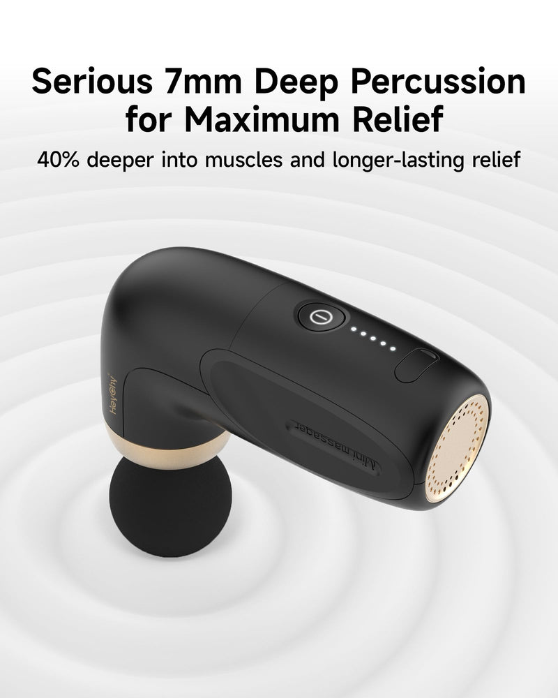 A1 Mini Massage Gun, Portable Deep Tissue Massager, Black | FSA Eligible & HSA Approved 0.6 lb Lightweight Design For Athletes, Travelers And Office Users Seeking Muscle Relaxation.