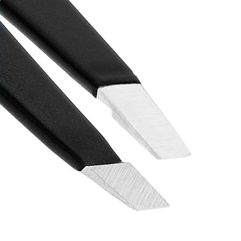 Eyebrow Tweezers Women Facial Hair, Stainless Steel Facial Hair Removal Precision Tweezer for Men & Women in Black, Slanted Tip Eyebrow Plucker for Easy Plucking, Professional Tweezers by AURAY (10) 10