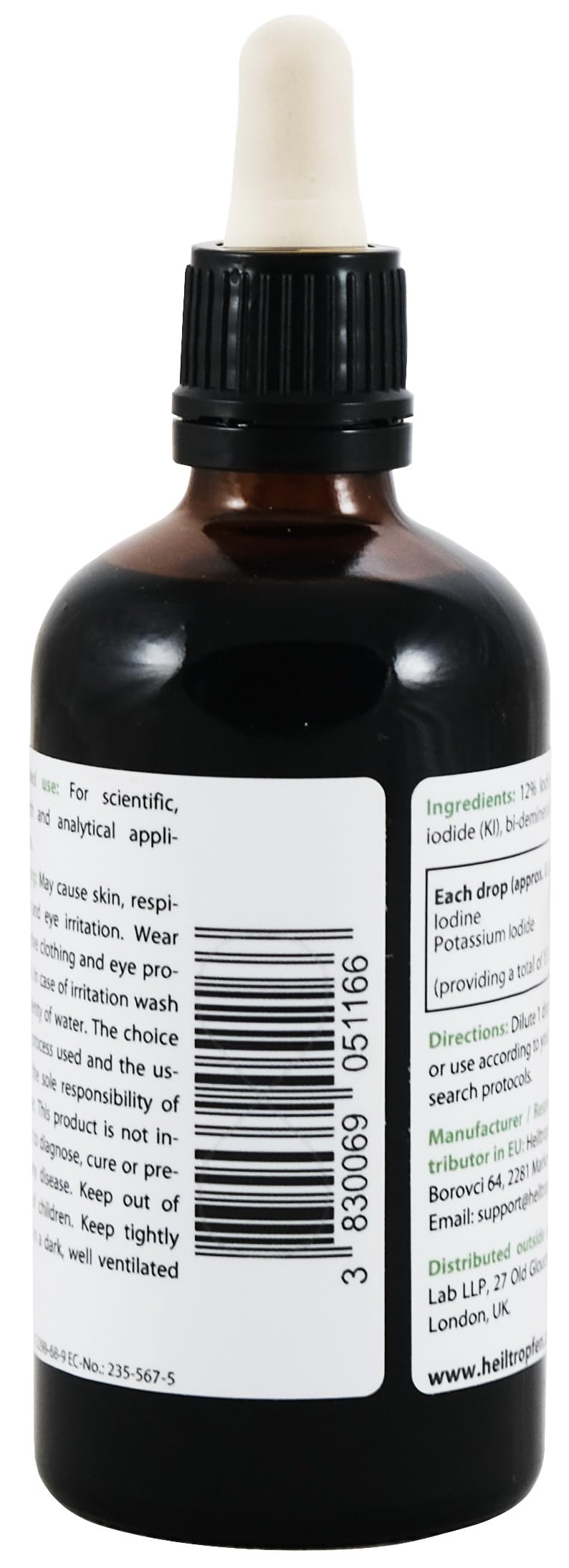 [Australia] - Lugol's iodine solution 12% 100 ml | 12 percent iodine and 24% potassium iodide | drops | Healing Drops® 