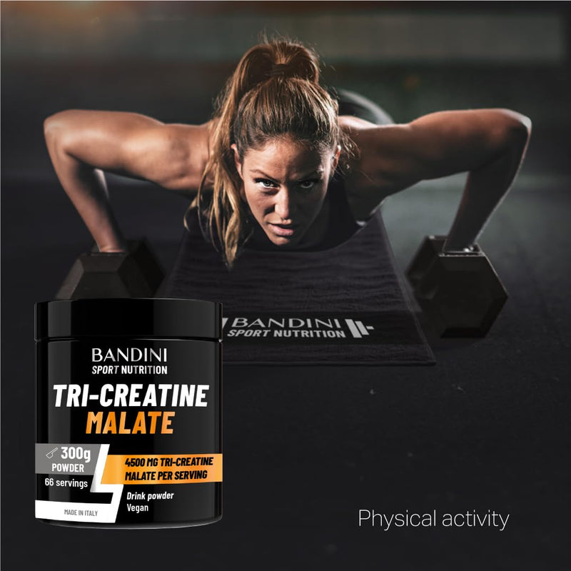 Bandini® Tri-Creatine Malate Powder | 4500 mg CM3 Triple Creatine Compound | Enhanced Performance in High-Intensity Workouts | Strength & Endurance | Soluble Formula 300g, unflavoured