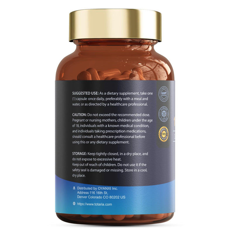 Totaria Magnesium Complex 700mg 12 in 1 Magnesium Supplement with Glycinate Citrate Malate Oxide Taurate Aspartate Orotate Magnesium Relaxation,Muscle,Heart Support, Vegan 120 Capsules 120 Count (Pack of 1)