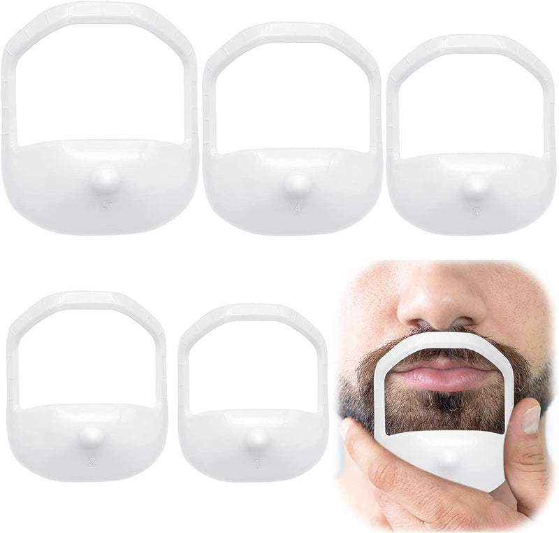 [Australia] - LATRAT 5 pieces beard stencils, goatee shaving stencil, transparent beard shaper, styling stencil, for men for goatee mustache 