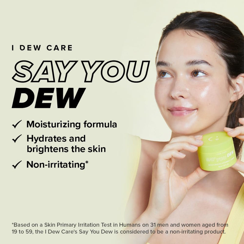 I DEW CARE Vitamin C Face Moisturizer - Say You Dew | Korean Skin Care Routine Panthenol, Niacinamide, Non-irritating, Hydrate and Illuminate Glass Smoother Skin, 1.69 FL Oz 01 Say You Dew