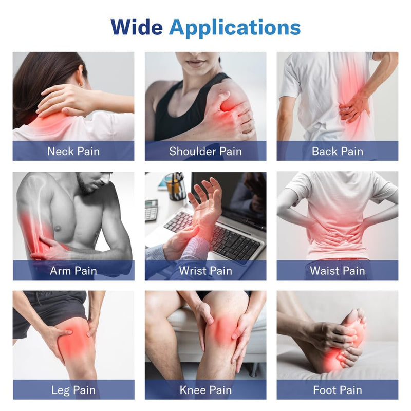 Alcedo Rechargable TENS+EMS Muscle Stimulator for Pain Relief | 3-in-1 Dual Channel, 40 Levels, 41 Programs, 8 Reusable Pads (3 Sizes), A/B Control, Back/Neck Pain