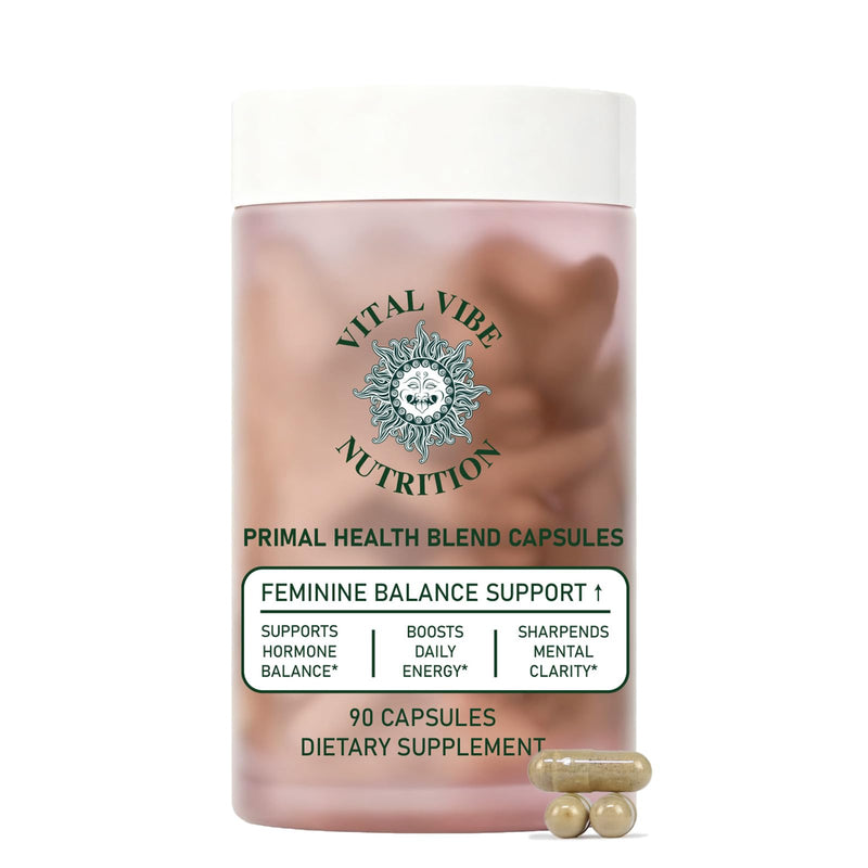 Grass-Fed Beef Organ Supplement for Women – Hormone Balance & Daily Energy Support – Primal Health Blend with Liver, Kidney & Ovarian Extract – 90 Capsules