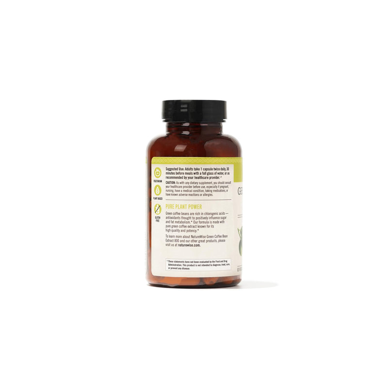 [Australia] - NatureWise Green Coffee Bean Extract - Pure Green Coffee Bean Capsules 800mg with 50% Chlorogenic Acid Support for Weight Goals, Energy, and Antioxidant - Vegan, Non-GMO - 60 Capsules[1-Month Supply] 