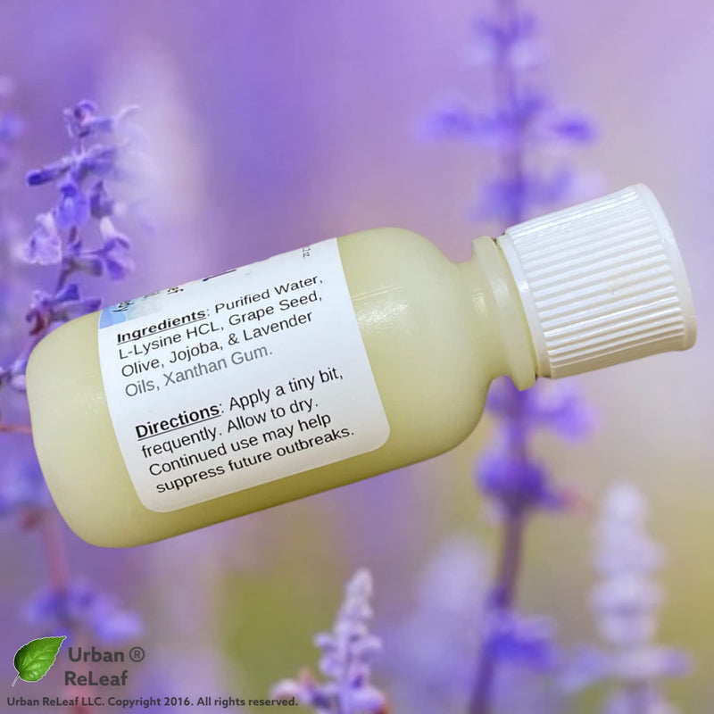 [Australia] - Urban ReLeaf L-Lysine Blister Soothing Gel ! & Lavender Oil. Fast Relief, Spots, Rash, Red Bumps, Raw, Chapped Skin. Heal Delicate Tissue 100% Natural 