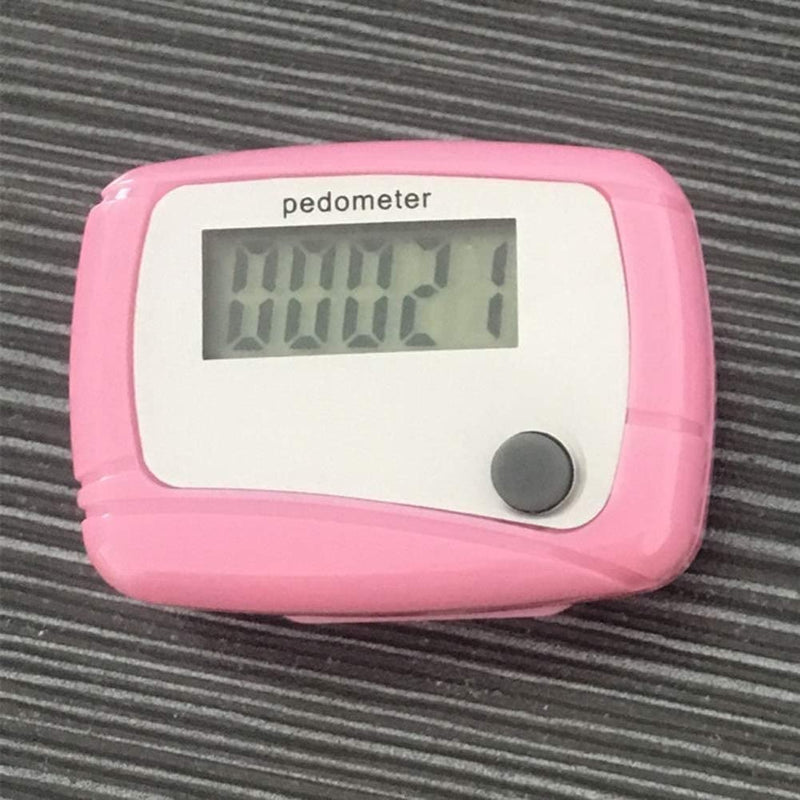 [Australia] - Portable Counter Mini Digital LCD Pedometer Sports Walking Running Step Counter Meter Walking Distance Miles, Daily Target Monitor, Exercise Time, Calorie Counter Red 