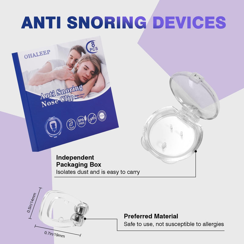 [Australia] - Anti Snoring Devices, Snore Stopper with Adjustable Magnet, Silicone Nose Clip Stop Snoring, Effective to Relieve Snoring, Snoring Solution for Comfortable and Quieter Sleep,White, M 1 White 