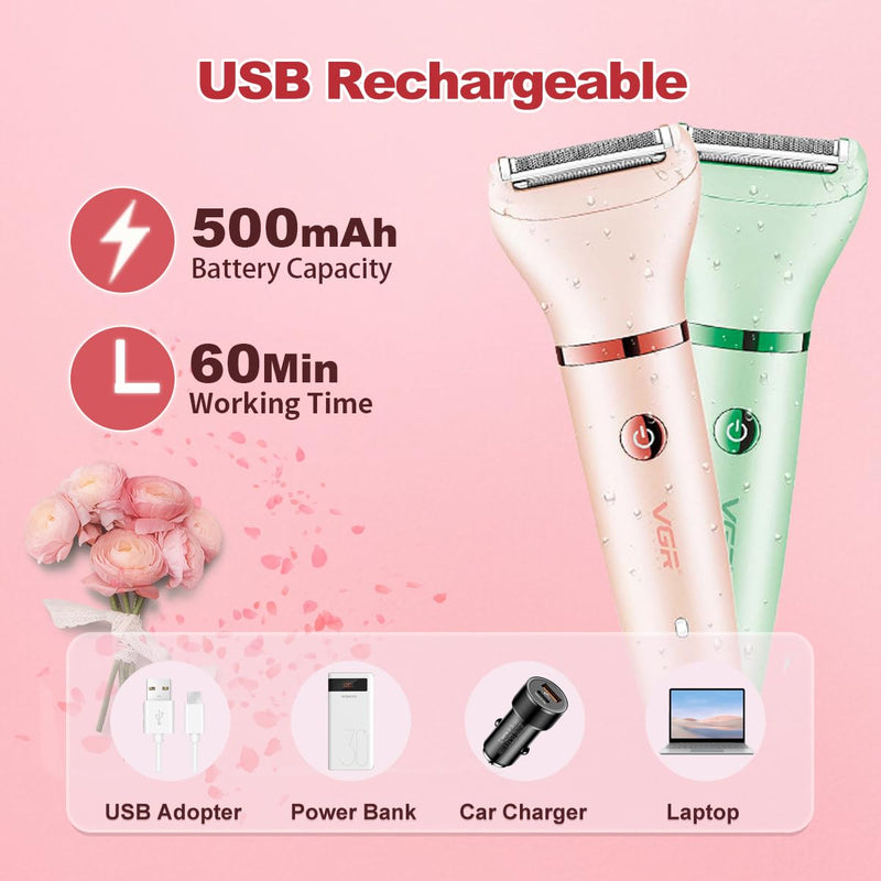 [Australia] - Electric Razor for Women,3 in 1 Shaver Hair Remover for Women Face,Wet & Dry Painless Shaver Bikini Trimmer for Face,Legs and Underarm (Pink) Pink 2024 