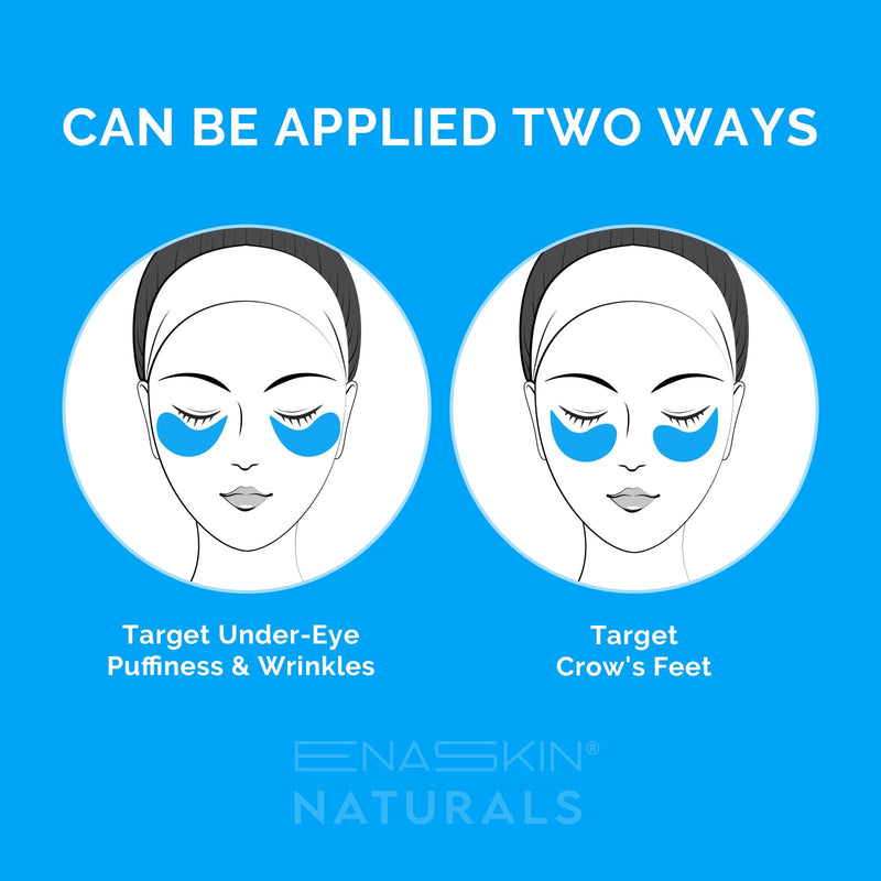 [Australia] - Enaskin Naturals Under Eye Patches for Dark Circles: 30 Pairs Retinol Collagen Eye Gels Mask - Reduce Wrinkles Puffy & Bags - Skin Treatment Pads - Anti Aging Moisturizer For Women (Blue) Blue 