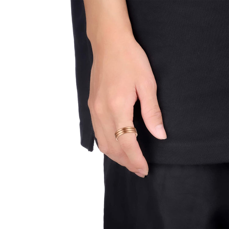 [Australia] - BioMag Magnetic Rings for Women Men, Copper Ring for Fingers Thumb Rings Solid Pure Copper Jewelry Gift (Set of 3) Ring D 