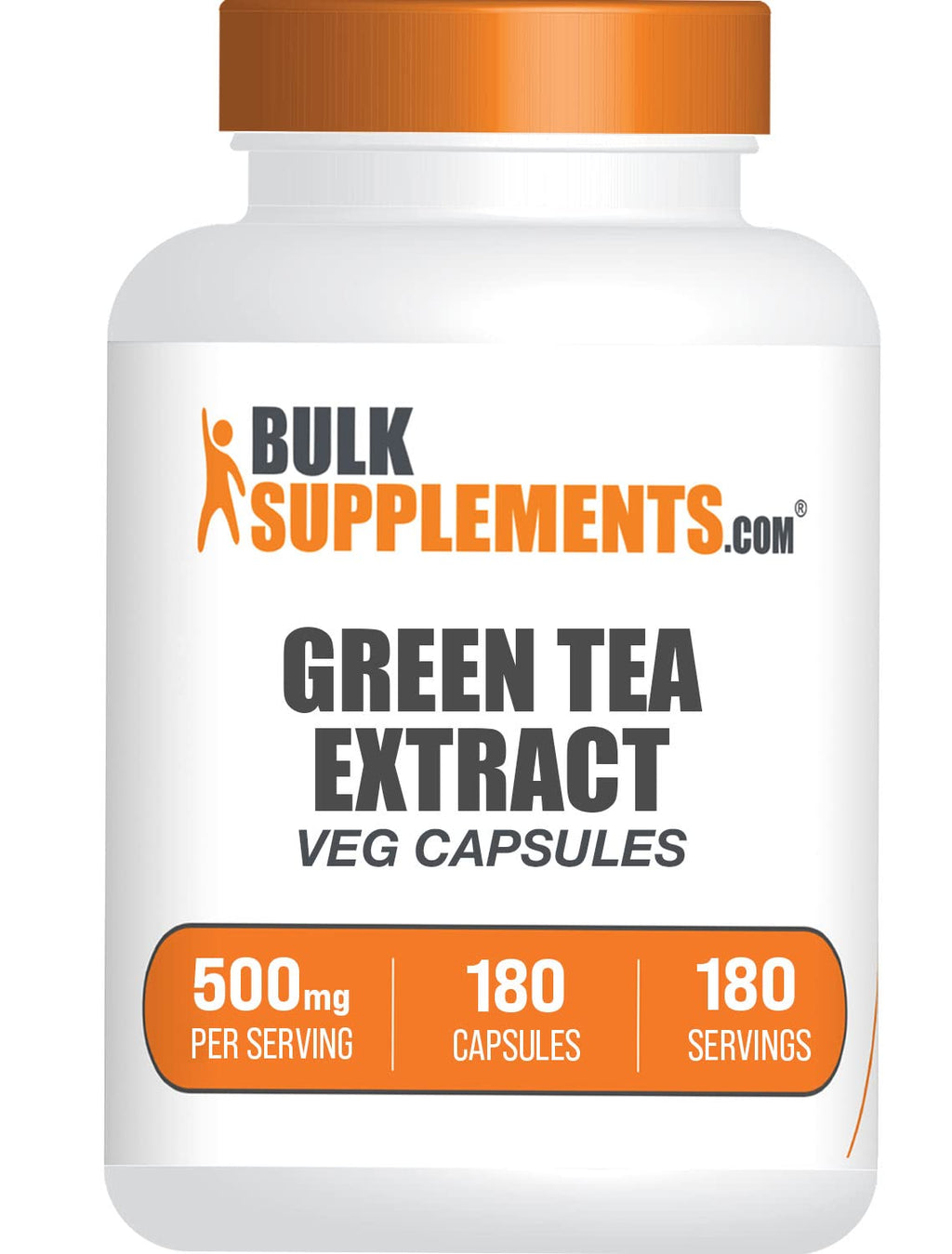 BulkSupplements.com Green Tea Extract Capsules - with 50% EGCG - EGCG Supplements - Green Tea Supplement - 1 Green Tea Capsules per Serving - Green Tea EGCG - Green Tea Pills (180 Veg Capsules) 180 Count (Pack of 1)