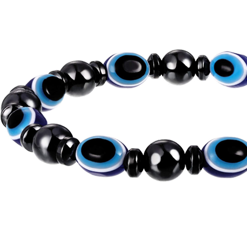 [Australia] - Hicarer 10 Pieces Magnetic Hematite Bracelets for Men Women Magnetic Bracelet Rock Beads Stone Bracelet,10 Styles 