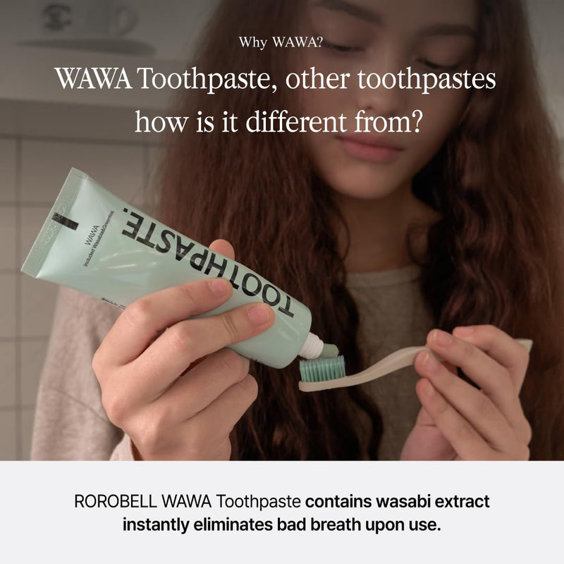 [Australia] - ROROBELL Wawa Toothpaste Made for My Boyfriend's Bad Breath, Sensitive Teeth, Improvement of Gum Problems/Peppermint Flavor/Made with Wasabi I 3.53 fl.oz (Pack of 5) 0.71 Fl Oz (Pack of 5) 