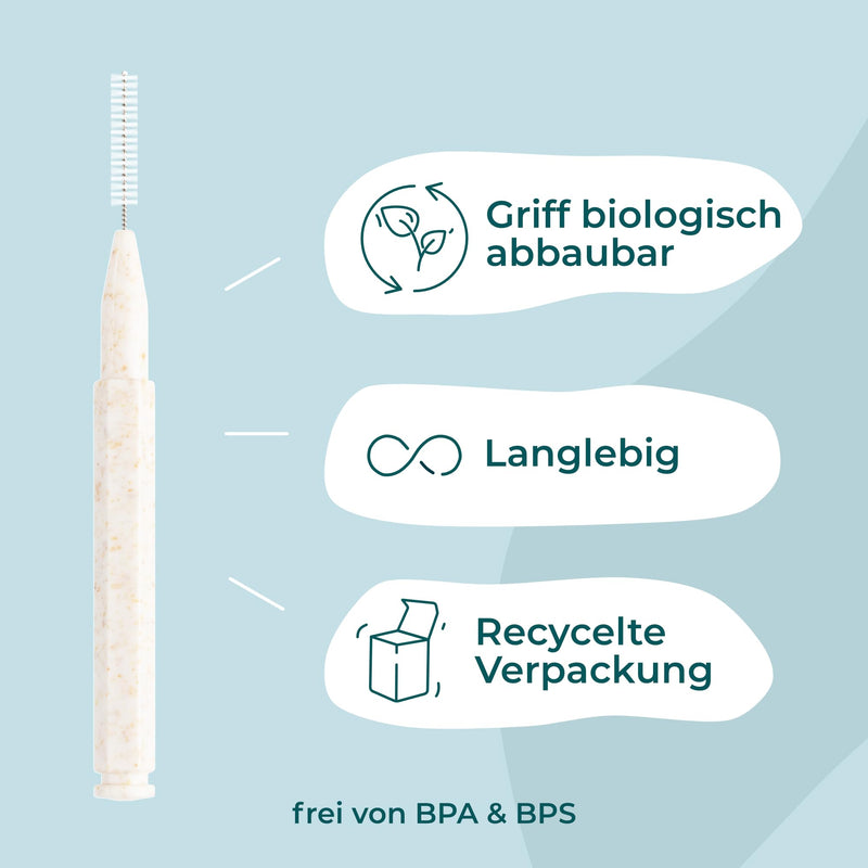 [Australia] - VIGOROUS® Pack of 40 Sustainable Interdental Brushes - ISO 1, 0.4 mm - Interdental Brushes for Thorough Teeth Cleaning - Dental Brushes - Practical Interdental Toothbrushes ISO Size 1 (0.4 mm) 