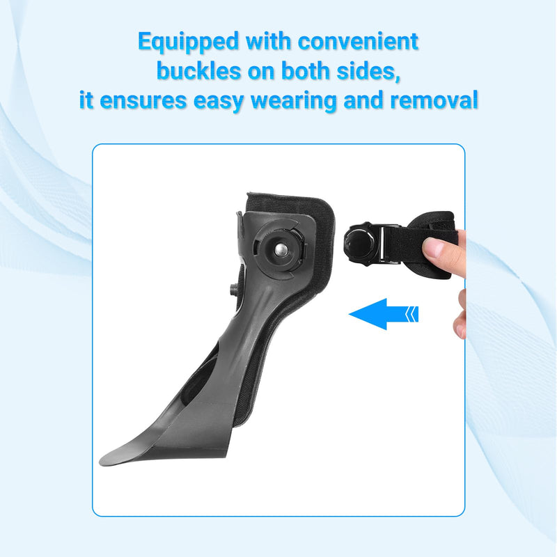 AFO Foot Drop Brace,Medical Ankle Foot Orthosis for Hemiplegia Stroke Varus Walking Support Shoes,Ankle Brace Stabilizer with Inflatable Airbag (Left, X-Large) Left