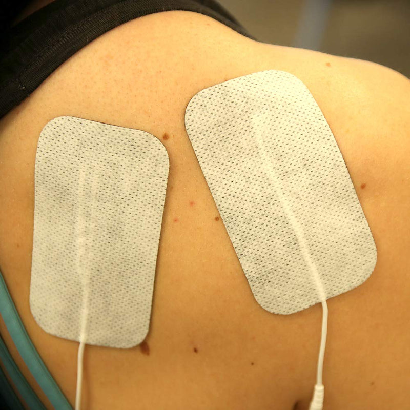 [Australia] - reserv 2" x 4" Rectangle Premium Re-Usable Self Adhesive Electrode Pads for TENS/EMS Unit, Fabric Backed Pads with Premium Gel (Latex Free)(16 Electrodes) 16 Count (Pack of 1) 