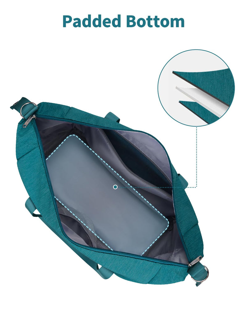 Narwey Carry on Bag 22x14x9 Airlines Approved Travel Duffel Bag Duffle Bag with Wet Pocket Overnight for Women and Men 40L (Teal) Teal