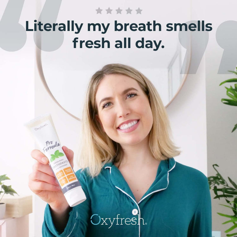 Oxyfresh Pro Formula Fresh Mint Toothpaste – Gentle Low Abrasion - Cosmetic Fluoride Free Formula - Great for Sensitive Teeth and Gums with Natural Essential Oils. 5.5 oz. 5.5 Ounce (Pack of 1)