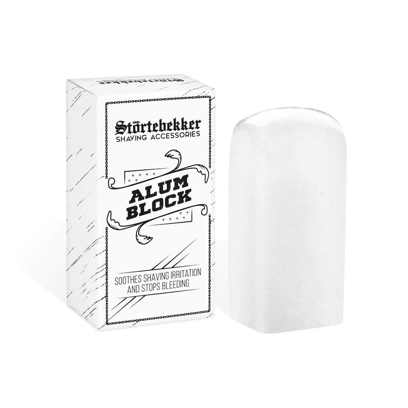 [Australia] - Störtebekker® Premium Alum Stone incl. shaving and beard guide e-book - aftershave styptic - soothes the skin after shaving with a safety razor/razor - antiseptic - Potassium Alum Block 