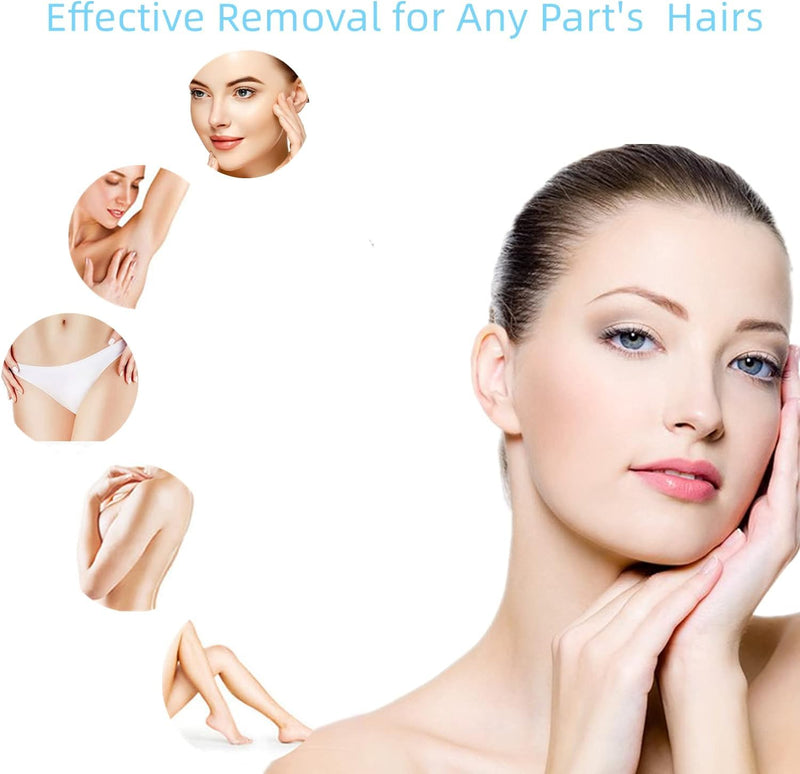 Facial Hair Remover Replacement Heads Generation 2 for Finishing Touch Flawless Facial Hair Removal Tool for women,Double Halo Painless and Smooth As Seen On TV. 4-Gold