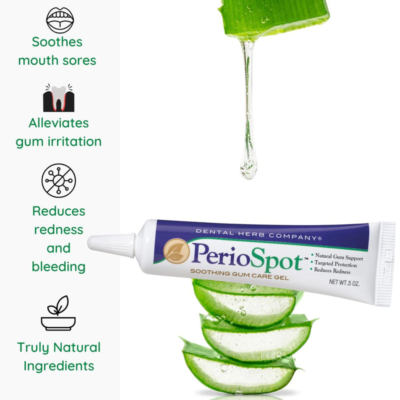 [Australia] - Dental Herb Company - PerioSpot Mouth Sore and Gum Care Gel - Soothes and relieves discomfort from canker sores and gum irritation (.5 oz.) 