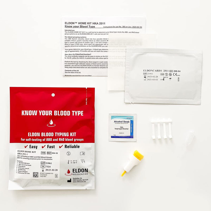 Original Home Blood Typing Kit - New Package + Improved Lancet (1 kit) 1