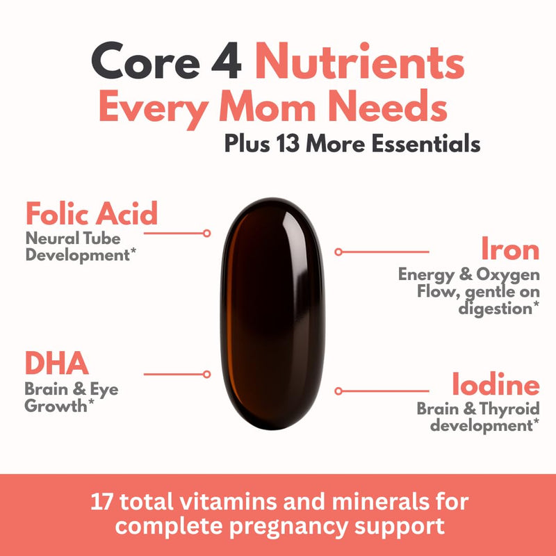 MaternaVit 1 a day Prenatal vitamins for women 2 month FSA eligible | Fish Oil Omega 3 DHA/EPA, Vitamin D3, B6, Vitmain B12, C, E, Calcium, Iron, Magnesium, Zinc multivitamin supplement