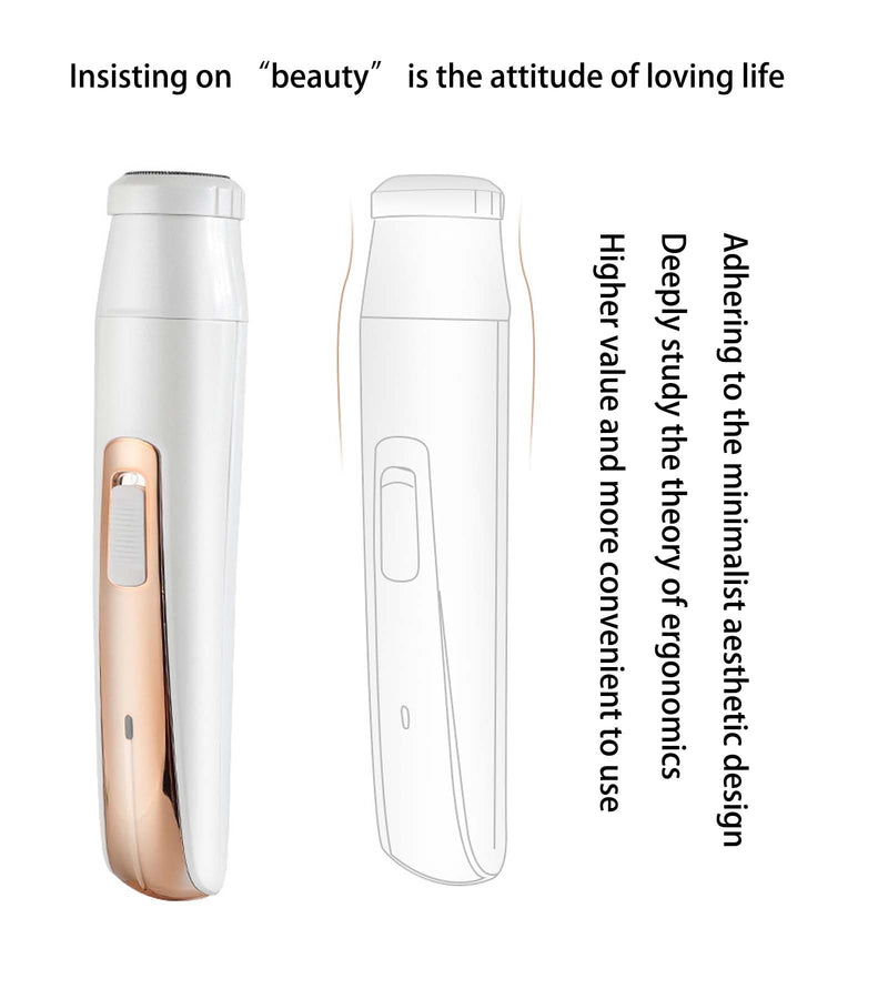 [Australia] - Womens Electric Razor, Face Shaver, Facial Hair Remover, Electric Bikini Trimmers for Legs, Travel Razor for Eyebrow Ear Nose Hair Lip Beard Armpit (Gold 4 in 1 Gold 