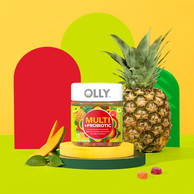 OLLY Multi + Probiotic Gummy Vitamin, Digestive & Immune Support*- 70 Count 1 Count (Pack of 70)
