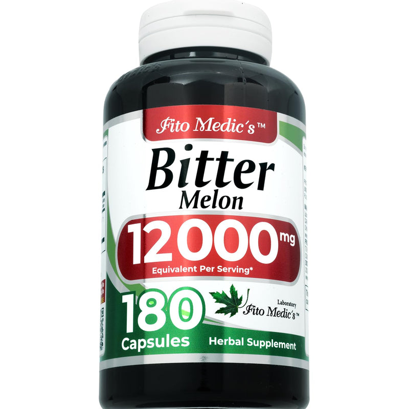 [Australia] - FITO MEDIC'S Lab | Bitter Melon Extract 600 mg (20:1 Concentrate) per 3-Capsule Serving | Derived from 12,000 mg Whole Fruit | 180 Count 
