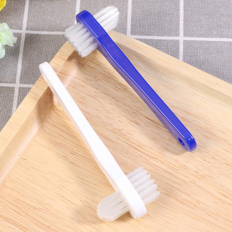 [Australia] - Beaupretty 4 Pcs Cleaner Toothbrushes Portable Toothbrushes for Cleaning Cleaner Finger Care Brush Double Head White Travel Pp 