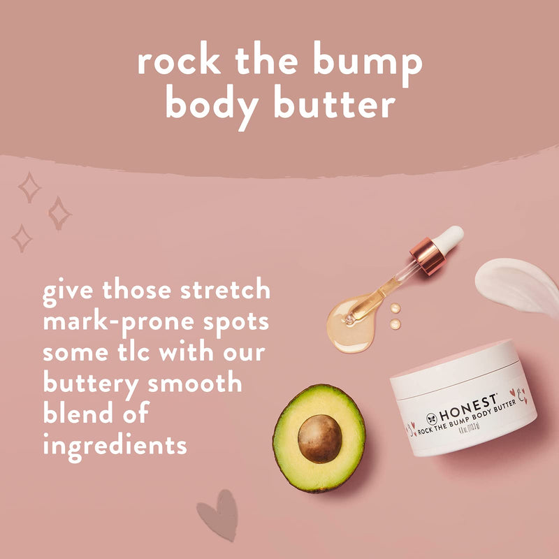 [Australia] - The Honest Company Honest Mama Body and Belly Bump Love Bundle Moisturizing Plant Based Oil and Stretch Mark Butter Cream Body Butter + Body Oil Bundle 