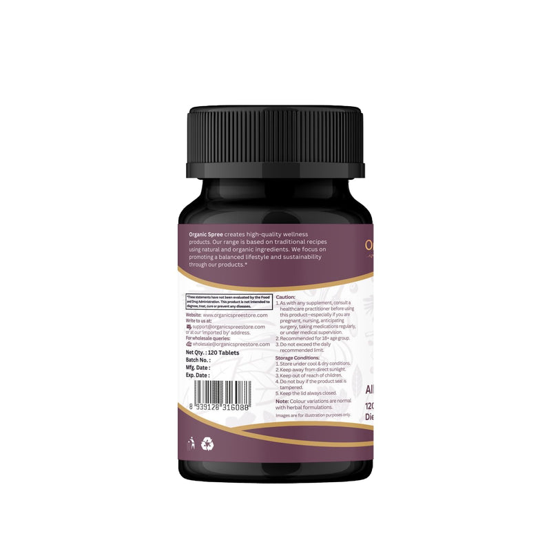 ORGANIC SPREE Garlic 120 Tablets | Allium Sativum (Garlic) | USDA Organic Certified | Dietary Supplement - 120 Tablets* (1)