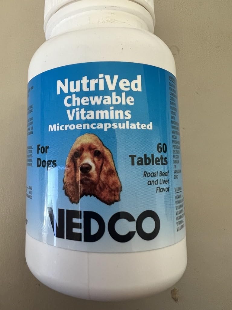 NutriVed Calcium Plus Chewable Tablets for Dogs (60 Count) - PawsPlanet Australia