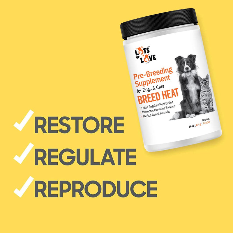 Breed Heat - Breeding & Reproductive Supplement for Dogs & Cats (Formerly Thomas Labs, Same Product) - 16 oz Powder - PawsPlanet Australia