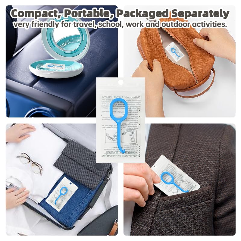 24PCS Clear Aligner Removal Tool for Invisible Removable Braces Retainers and Dentures, Dental Grade Personal Orthodontic Solution Accessories (24pcs) 24pcs