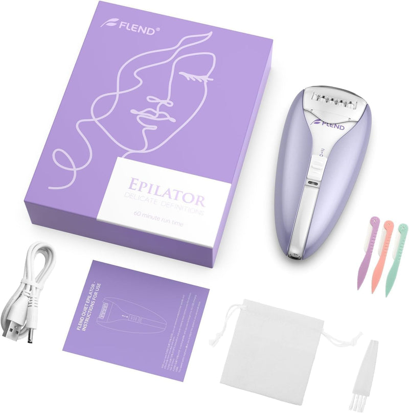 [Australia] - Women's Epilator, Quiet Facial Epilator, Women's Facial Epilator with 2 Speed Levels, Wireless Epilator Face & Body Hair Removal, Electric Epilator Hair Removal Device Face 