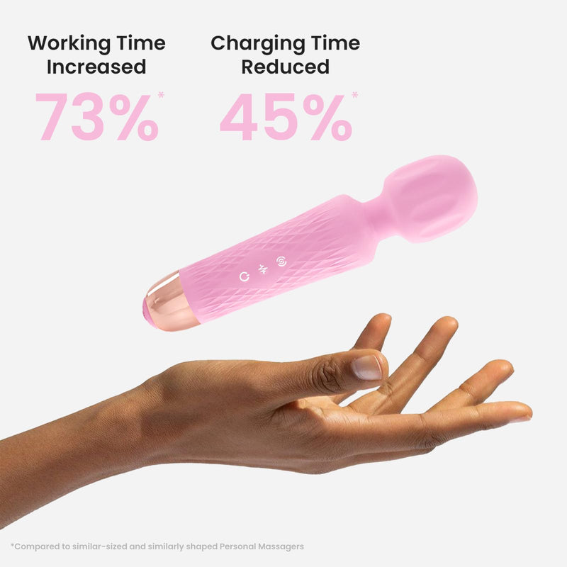 [Australia] - The Upgraded 3-in-1 Personal Massager – 3H Powerful Vibration, Quiet & Waterproof – 20 Modes 8 Speeds Muscle Therapy Stick for Deep Tissue, Sports Recovery, Cordless & Travel Friendly (Pink) Pink 
