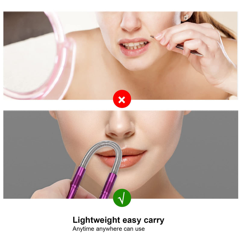 [Australia] - Facial hair remover, spring facial epilator, stainless steel spring facial hair epilator beauty spring threading tool cleaning facial hair make-up for upper lip/chin/face or 