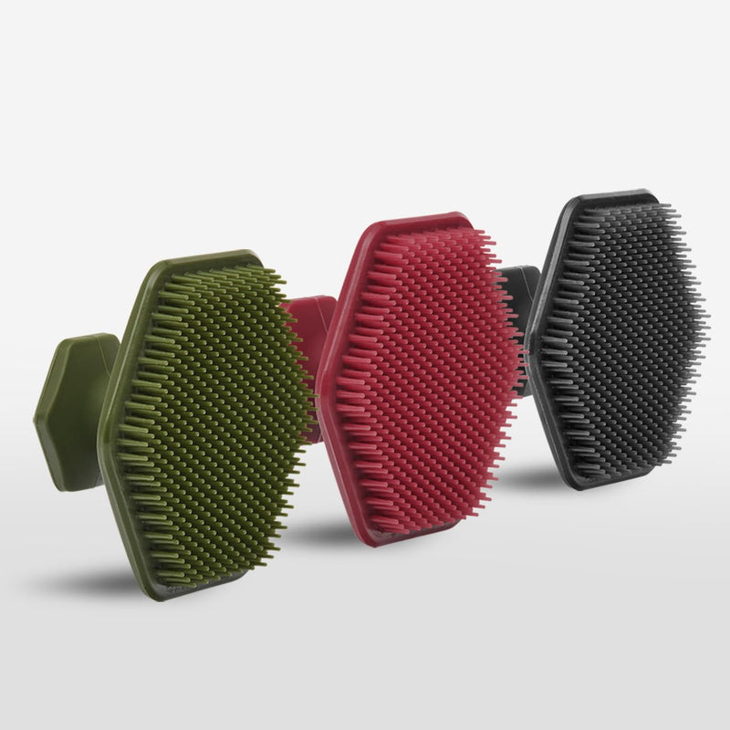 TOOLETRIES Men's Face Scrubber - Silicone Facial Cleansing Brush, Gentle Exfoliator Pad & Soft-Touch Massager - Removes Dead & Dry Skin - Long Lasting Bathroom & Shower Accessories - 3 Pack