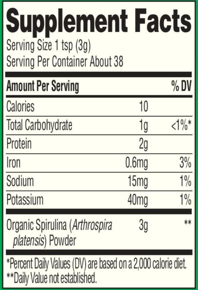 [Australia] - 365 by Whole Foods Market, Organic Spirulina Superfood Powder, 4 Ounce 4 Ounce (Pack of 1) 