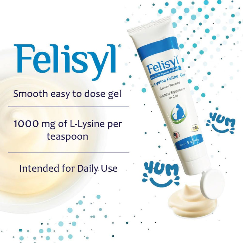 [Australia] - L-Lysine Gel for Cats (5oz) ‚Äì Supports Immune, Respiratory, and Eye Health. Eases Sneezing, Runny Nose, and Watery Eyes. Tasty Salmon Flavor - Made in The USA (2 Pack) 2 Pack 