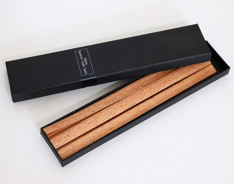 [Australia] - 120 Packs Spanish Cedar Cigar Lighter Cedar Wood Spills Strips Sticks, Cigar Lighting and Pipe Smoking Assessories and Humidor for Cigar Box Tray Jar and Case 