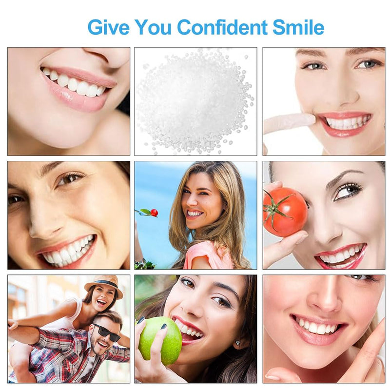 [Australia] - Artificial dentures, 100G temporary tooth repair beads, instant veneers dentures, temporary dentures set, temporary tooth repair, for missing tooth fractures, gum filling material 