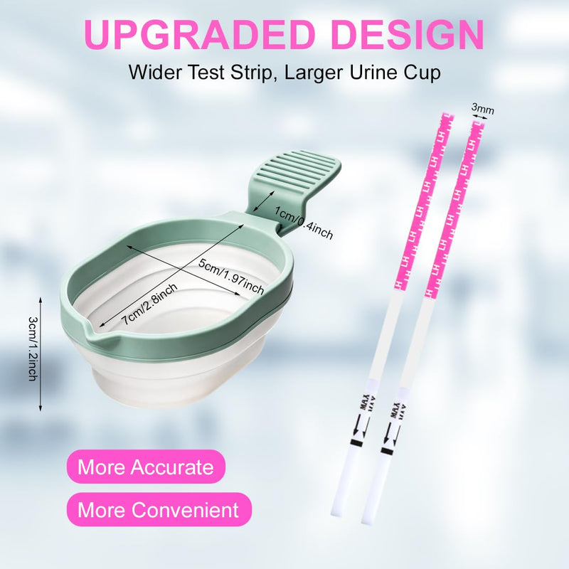 30 Ovulation Test Strips with Reusable Urine Cup Accurate Fertility Test for Women Home Ovulation Predictor Kit 3mm LH