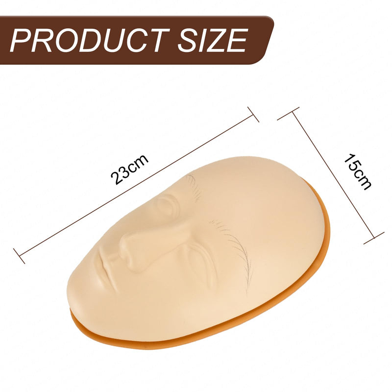 [Australia] - Guapa 5D Nano Eyebrow Practice Head with Stand – Silicone Face Model for Eyebrow, Eyeliner & Lip Training – Preprinted Skin for Beginners and Artists 5D Pre-Printed Kit 2 