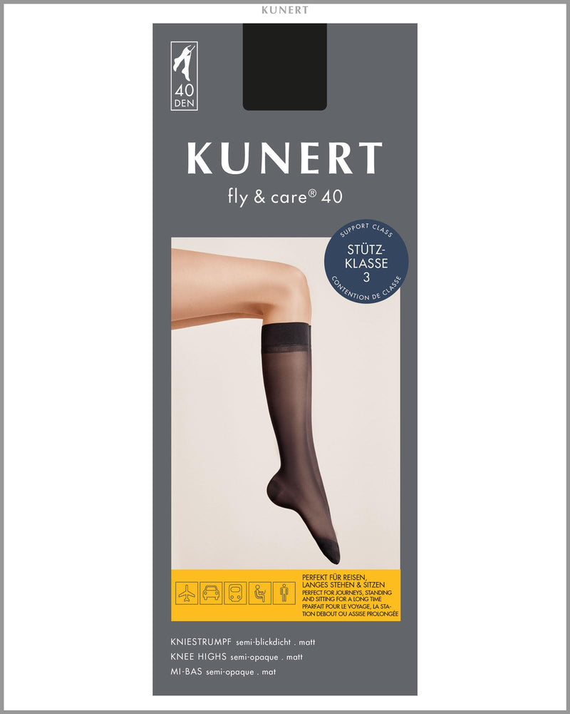 [Australia] - KUNERT women's knee socks Fly&Care® 40 effective support class III 40 DEN tan 1003 39-42 